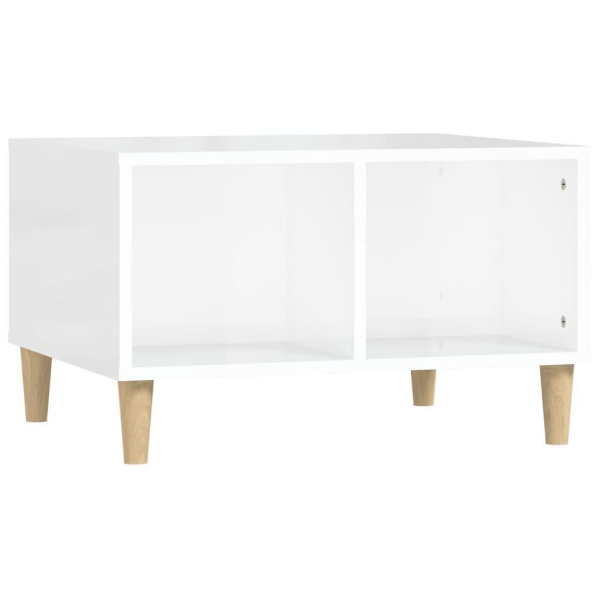 VIDAXL Table basse Blanc brillant 60x50x36,5 cm Bois d'ingenierie