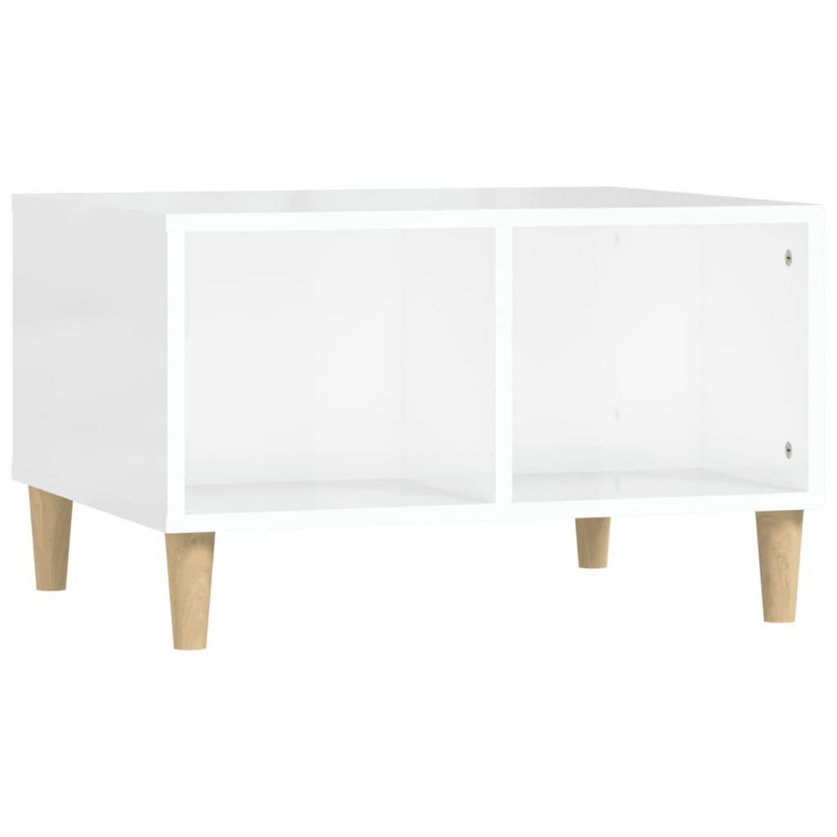 VIDAXL Table basse Blanc brillant 60x50x36,5 cm Bois d'ingenierie