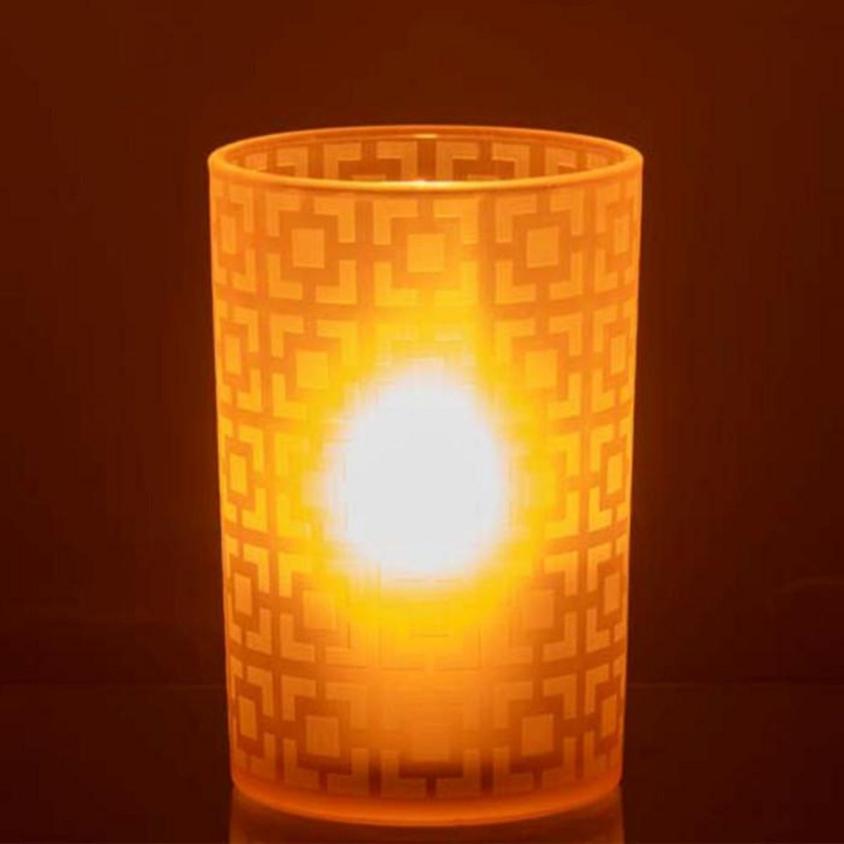 Paris Prix Photophore Design en Verre  Admira  18cm Beige