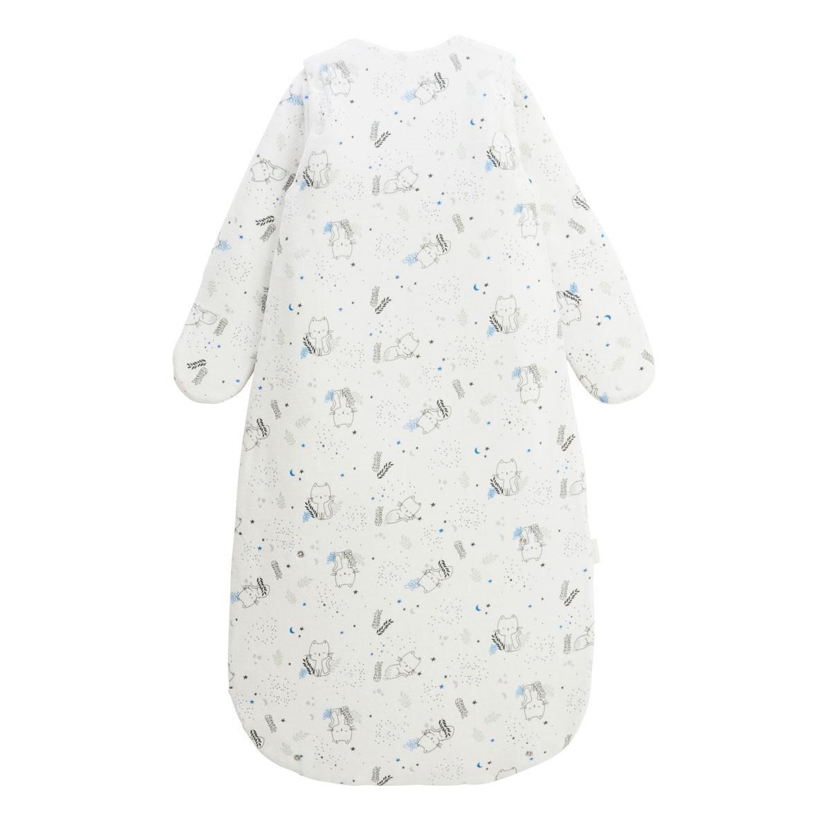 Petit Béguin Gigoteuse d'hiver en velours avec manches amovibles Chatmallow