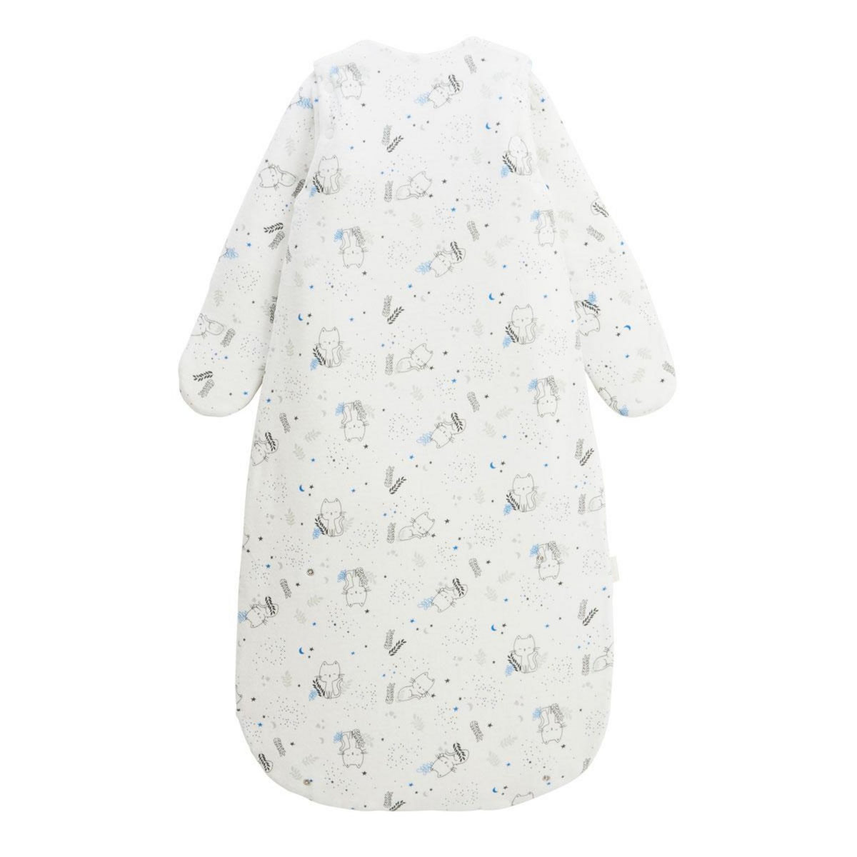 Petit Béguin Gigoteuse d'hiver en velours avec manches amovibles Chatmallow