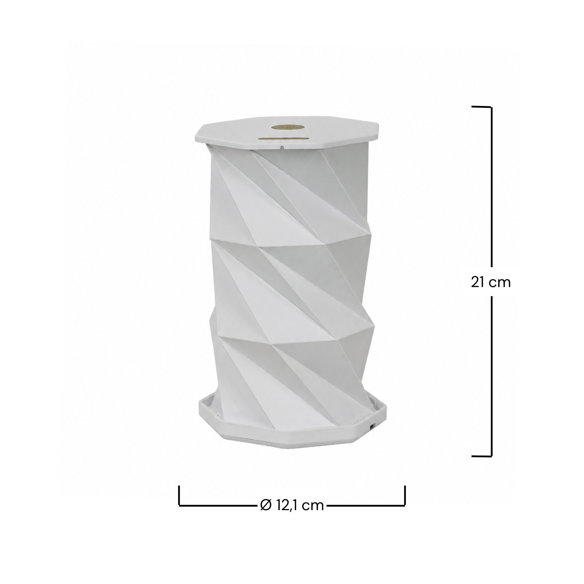Voir la diapositive 4 : MAISON PAVANE Lampe à poser en papier blanc-kami