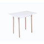 Voir la diapositive 1 : Habitat et Jardin Table repas  Freddy  - 120 x 80 x 75 cm - Blanc laqué