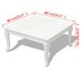 Voir la diapositive 6 : VIDAXL Table basse 80x80x42 cm Blanc brillant