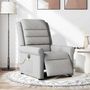 Voir la diapositive 3 : VIDAXL Fauteuil de massage inclinable electrique gris nuage tissu