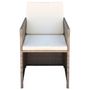 Voir la diapositive 3 : VIDAXL Chaises de jardin lot de 2 avec coussins Resine tressee Beige