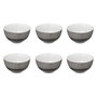 Voir la diapositive 1 : SECRET DE GOURMET Lot de 6 Bols en Céramique  Maya  70cl Gris