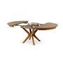 Voir la diapositive 3 : LISA DESIGN Virtuoso - table à manger ronde extensible - effet bois - 4 à 8 personnes - bois