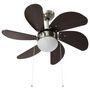 Voir la diapositive 5 : VIDAXL Ventilateur de plafond avec lampe 76 cm Marron foncé