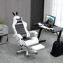 Voir la diapositive 4 : VINSETTO Chaise gaming fauteuil gamer inclinable réglable repose-pied rétractable oreilles de lapin amovibles noir blanc