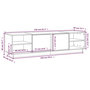 Voir la diapositive 6 : VIDAXL Meuble TV Blanc 156x40x40 cm Bois de pin massif