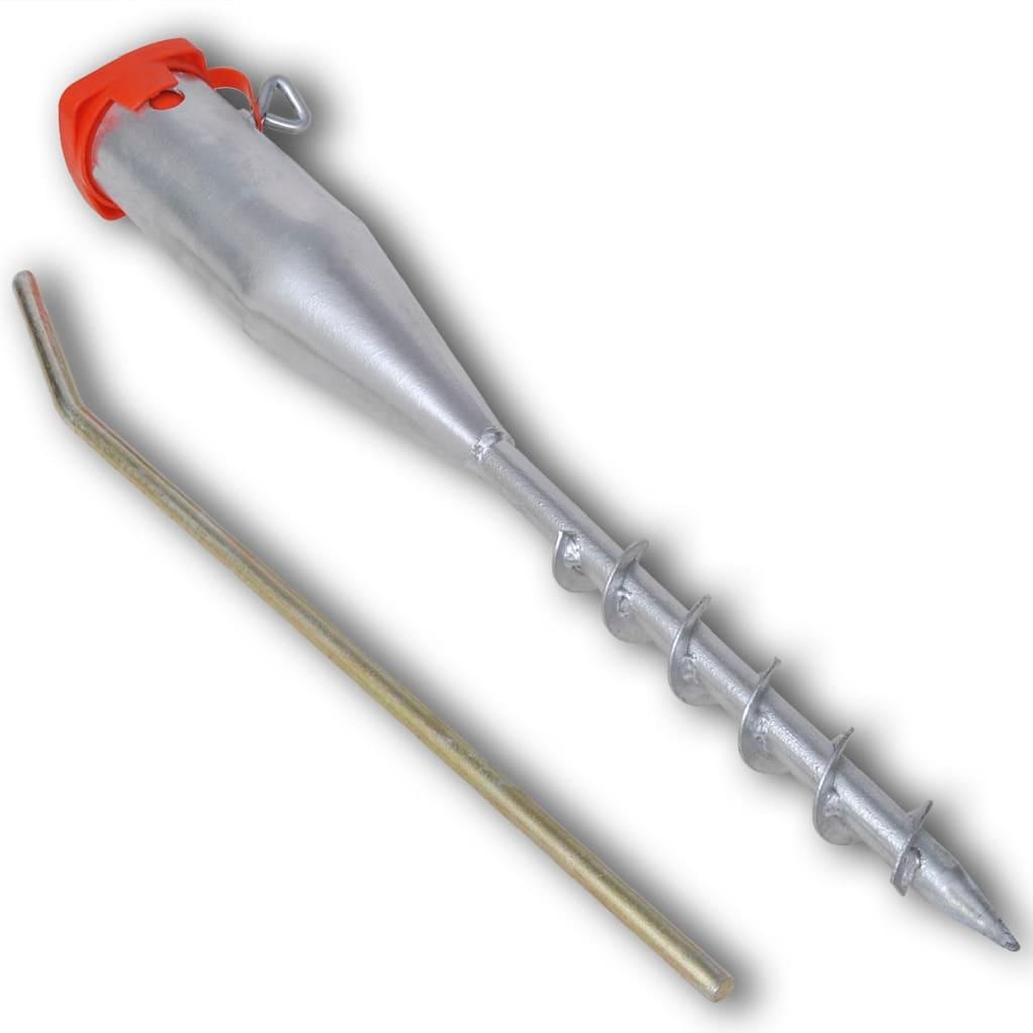 Voir la diapositive 1 : VIDAXL Support de parasol 55 cm acier galvanise