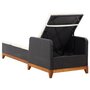 Voir la diapositive 3 : VIDAXL Chaise longue Résine tressée et bois d acacia massif Noir