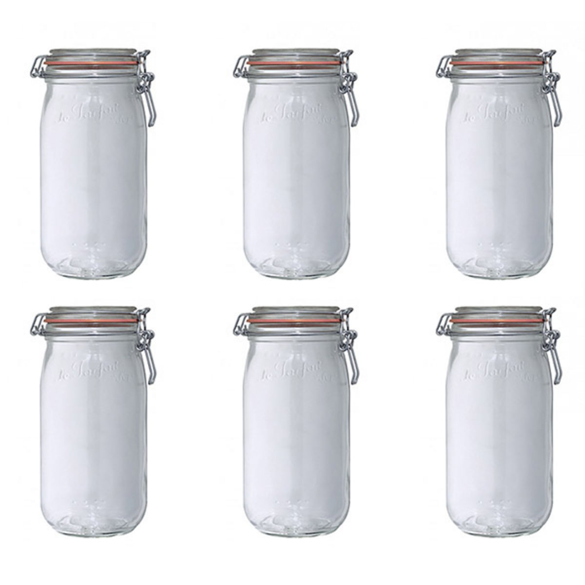 Le parfait Lot de 6 bocaux en verre 1.5l - 900508