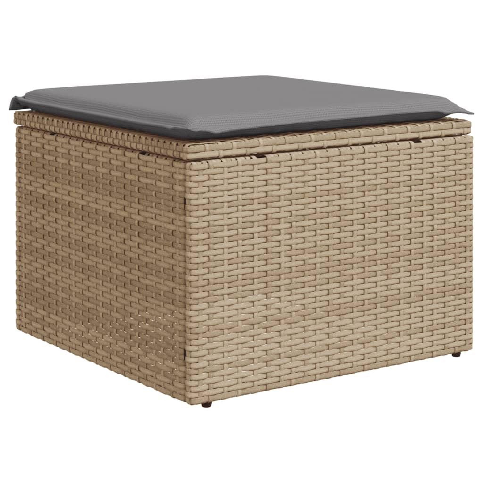 Voir la diapositive 5 : VIDAXL Salon de jardin avec coussins 7 pcs beige resine tressee