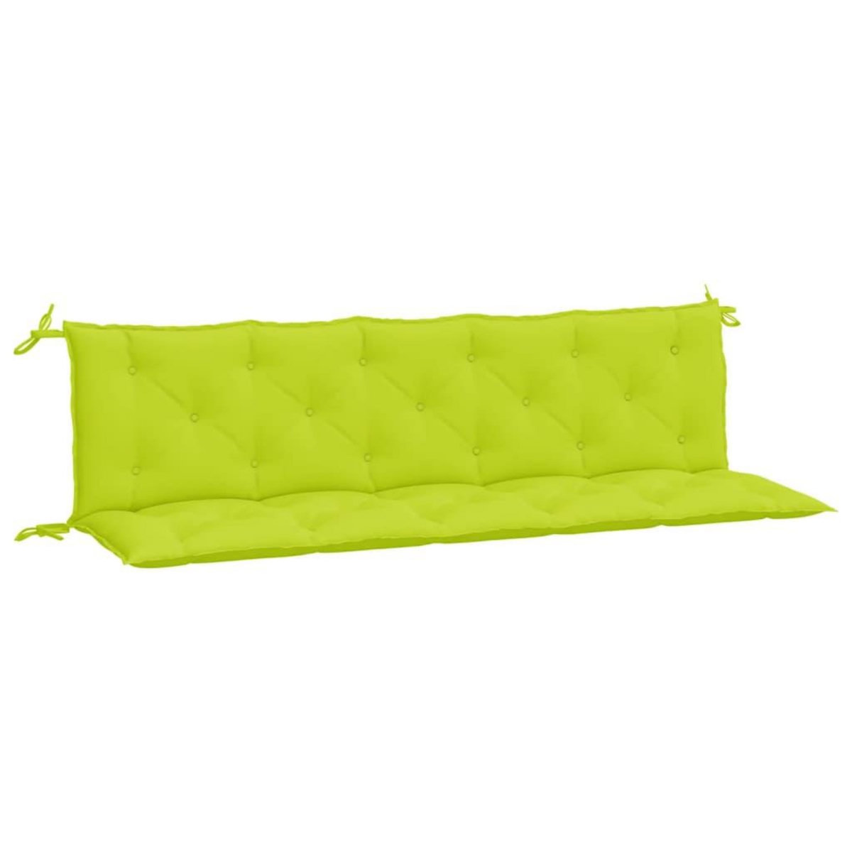VIDAXL Coussins de banc de jardin lot de 2 vert vif tissu Oxford