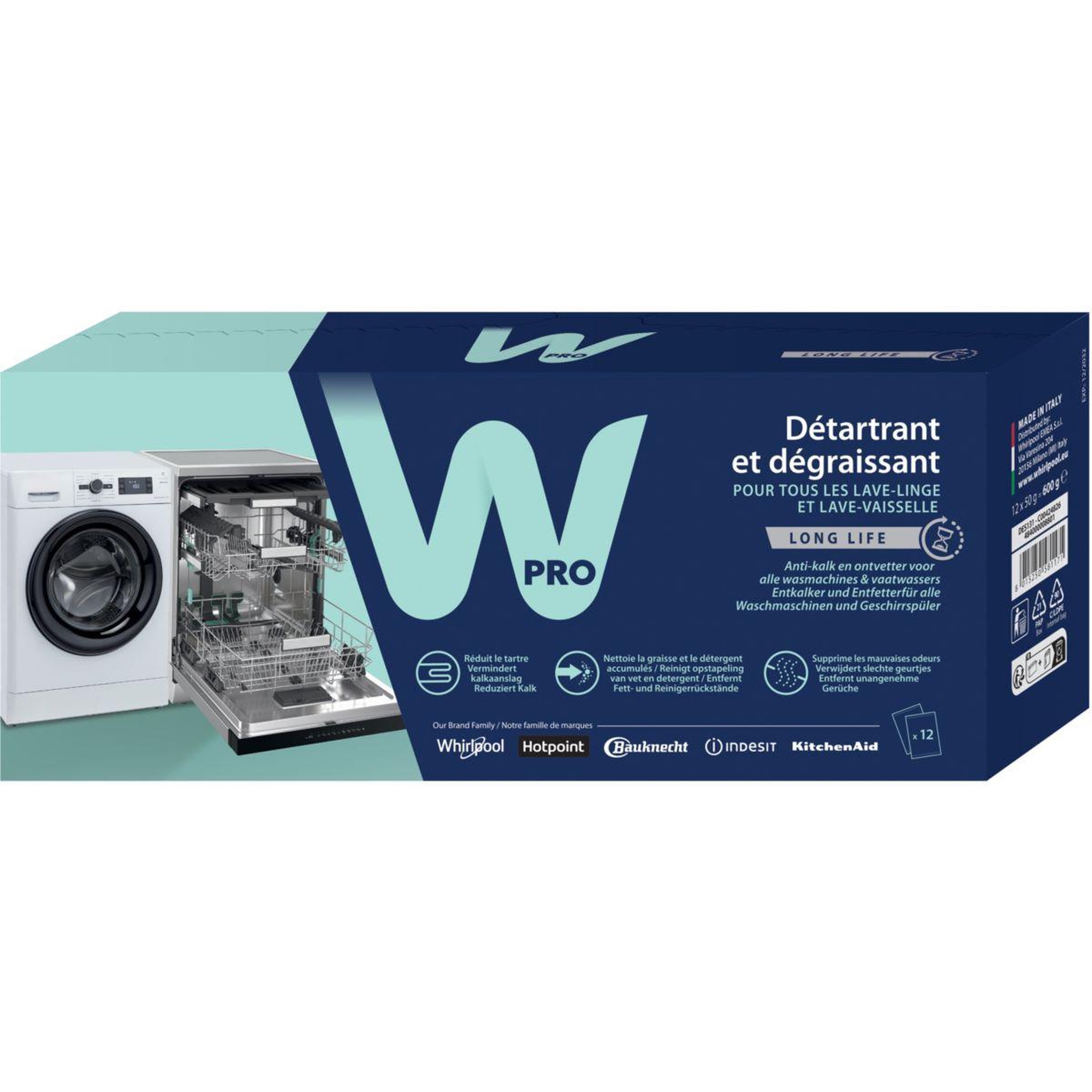 WPRO Nettoyant détartrant 3 en 1 ll/lv - des131 - 1 an