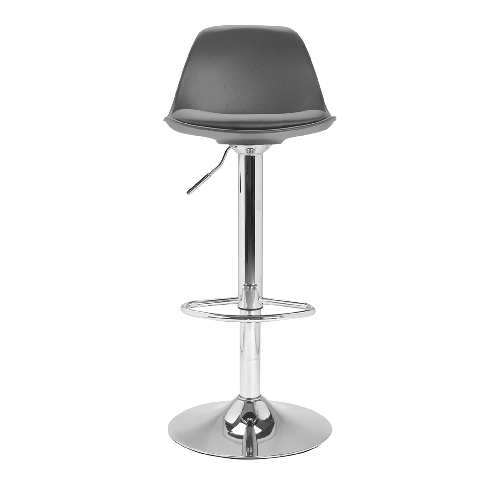 Voir la diapositive 3 : ID MARKET Lot de 2 tabourets de bar karl design gris
