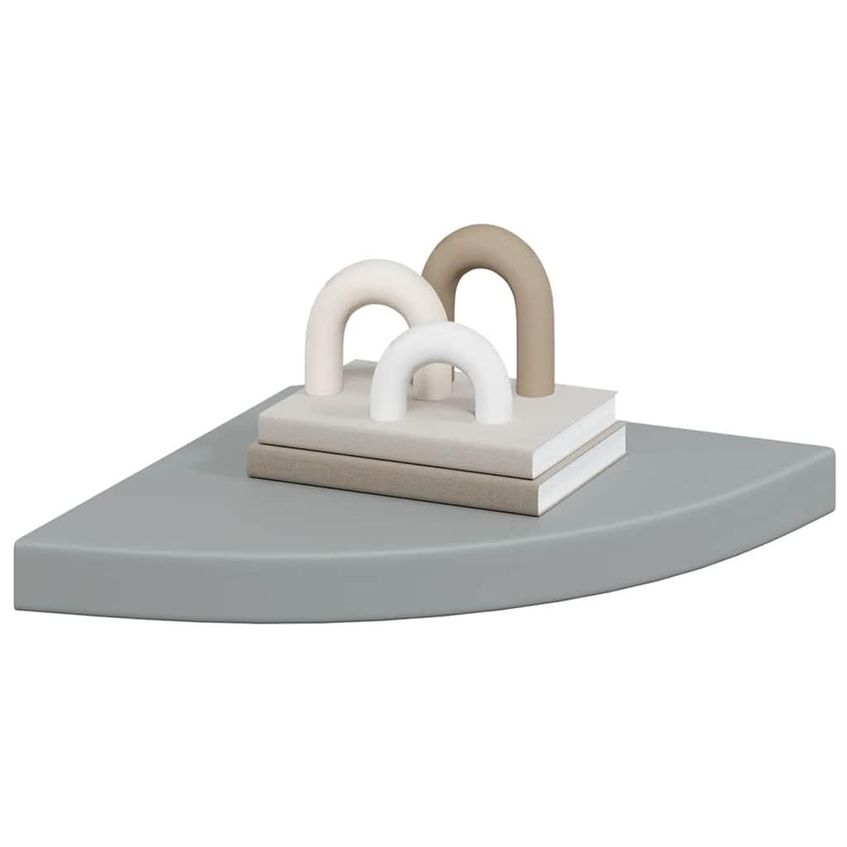 VIDAXL Etageres d'angle flottantes 2 pcs gris 35x35x3,8 cm MDF