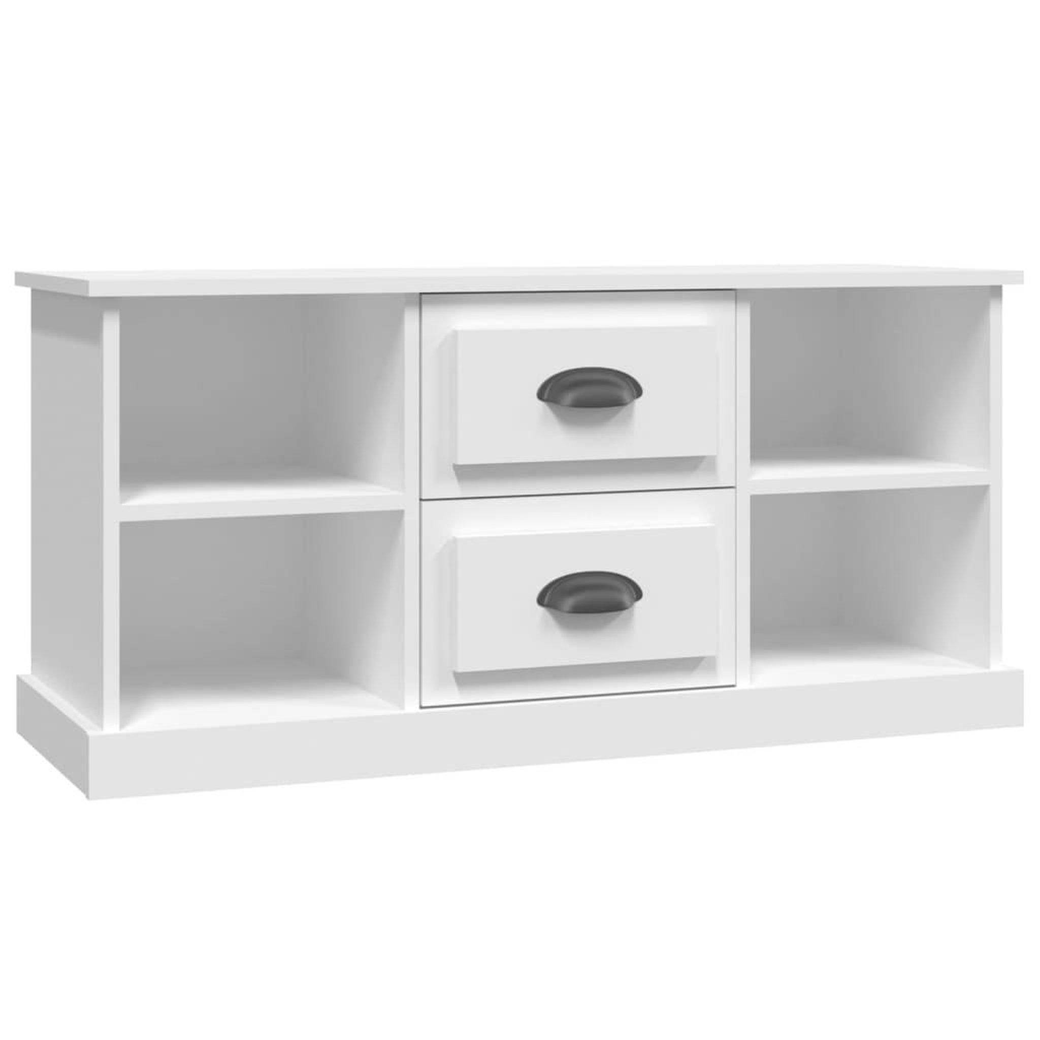 Voir la diapositive 2 : VIDAXL Meuble TV blanc 99,5x35,5x48 cm bois d'ingenierie