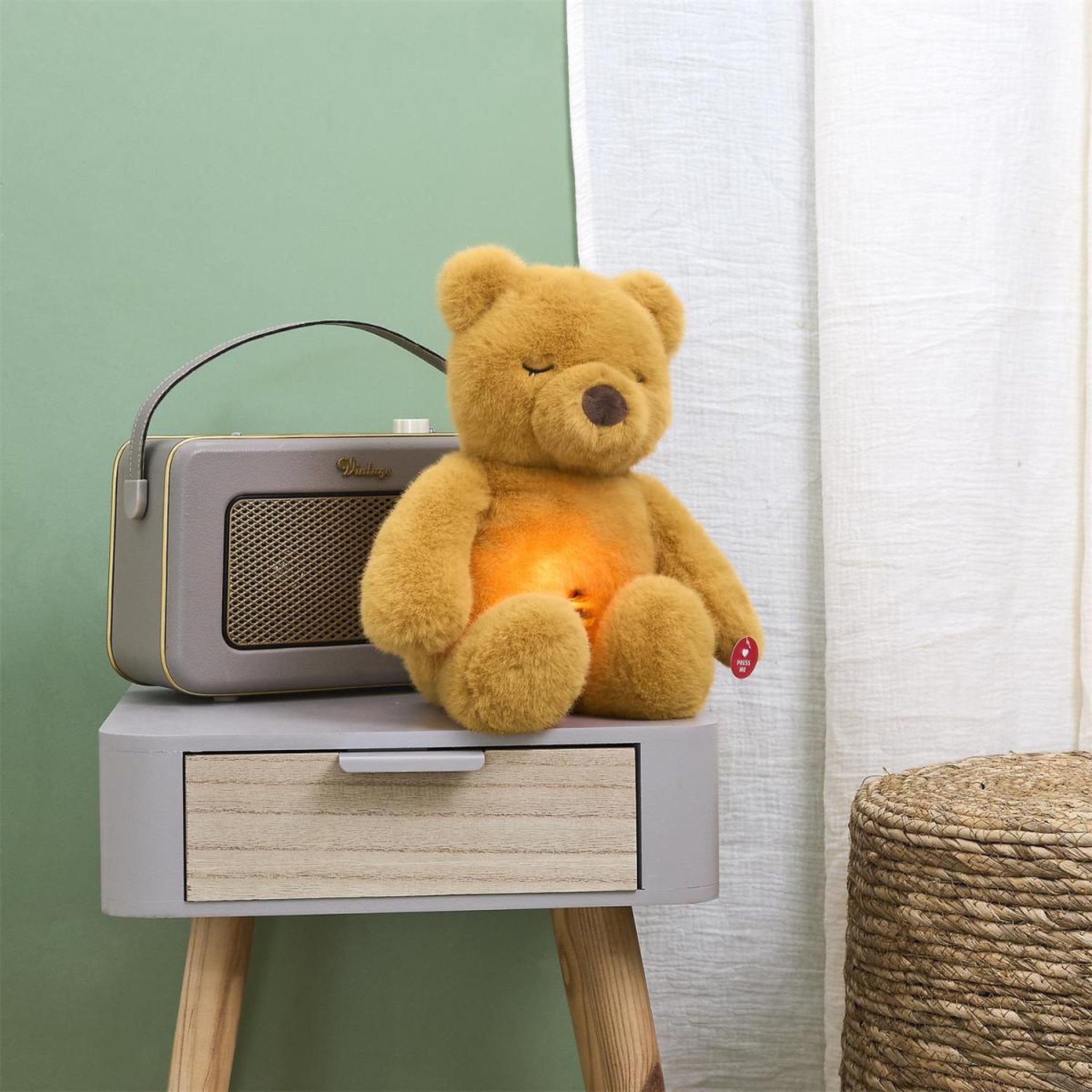 Voir la diapositive 5 : Jeux 2 momes Peluche Animée Ourson  Ronfleur  25cm Marron