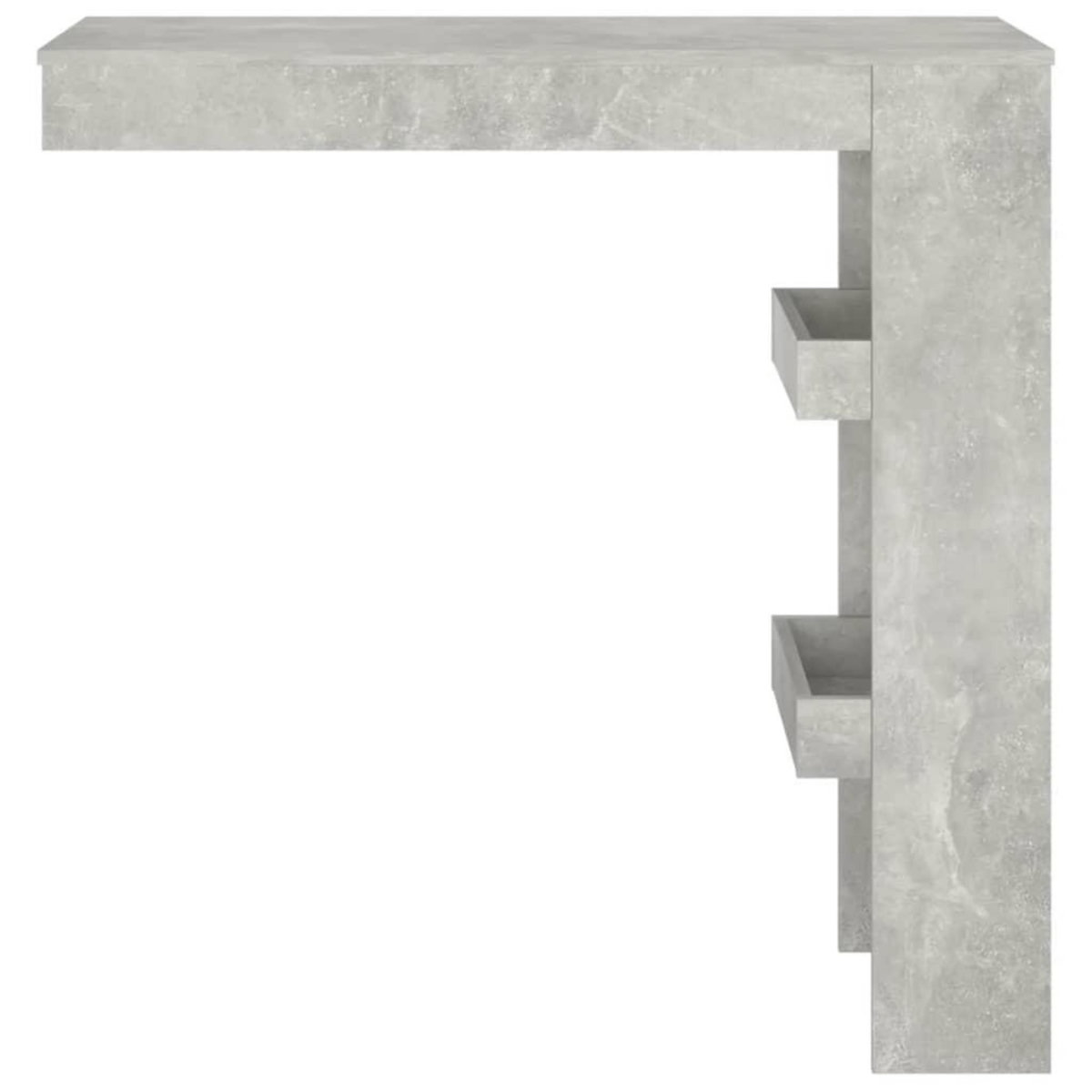 VIDAXL Table de bar murale Gris Beton 102x45x103,5cm Bois d'ingenierie