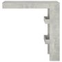 Voir la diapositive 3 : VIDAXL Table de bar murale Gris Beton 102x45x103,5cm Bois d'ingenierie