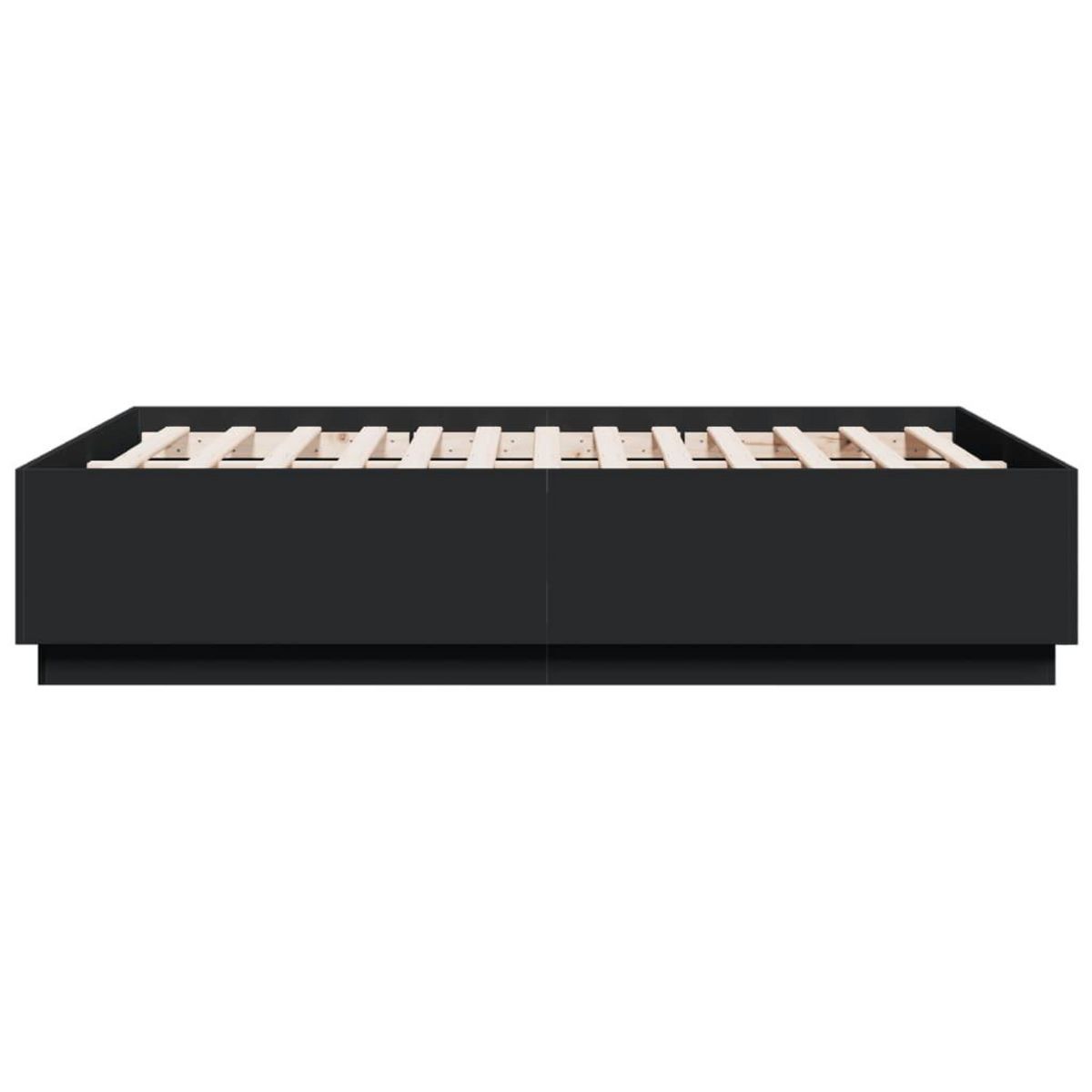 VIDAXL Cadre de lit sans matelas noir 140x190 cm