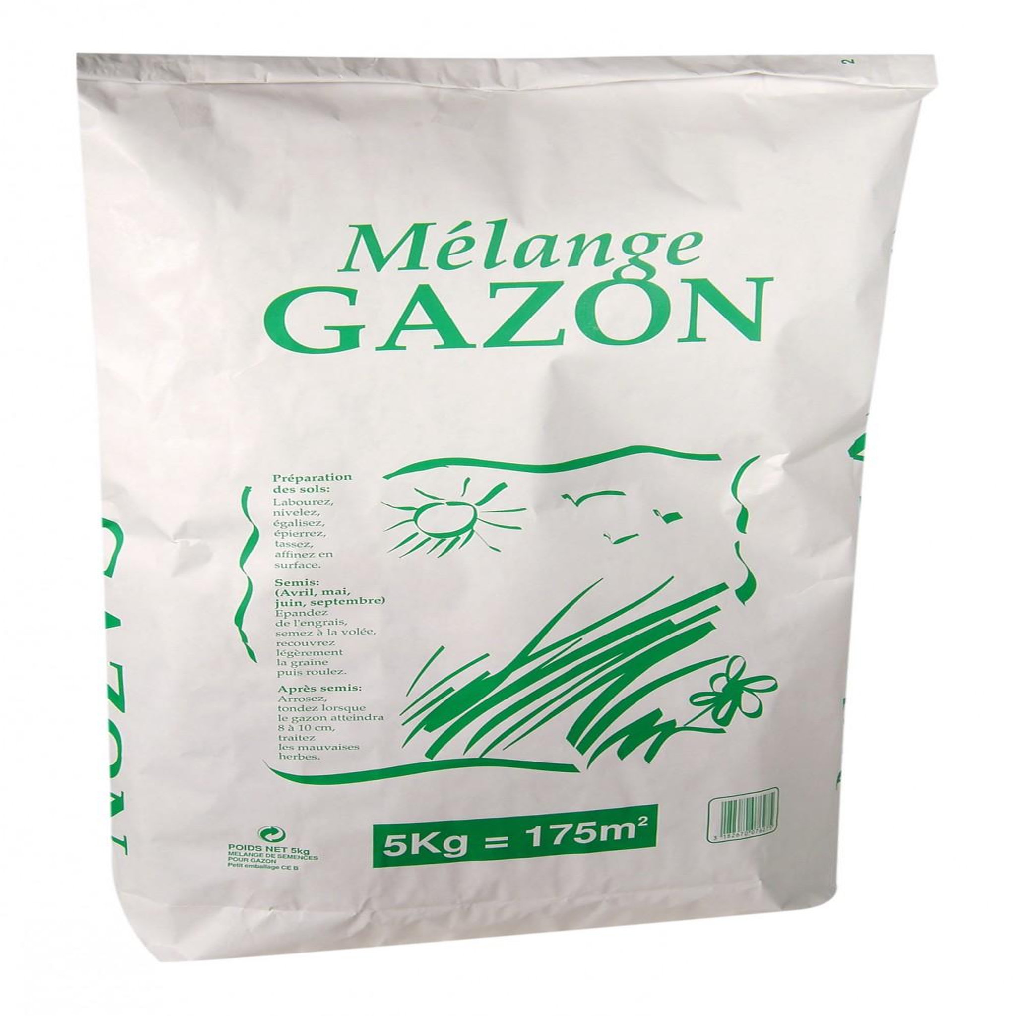 CENTRALE BRICO Gazon universel, 5 kg, 175 m²