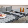 ELIXIR Table de jardin extensible 175/220/265x100cm aluminium gris BASTIA