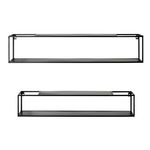 Paris Prix Lot de 2 Étagères Murales  Tablettes  85cm Noir