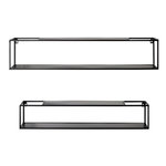 Paris Prix Lot de 2 Étagères Murales  Tablettes  85cm Noir