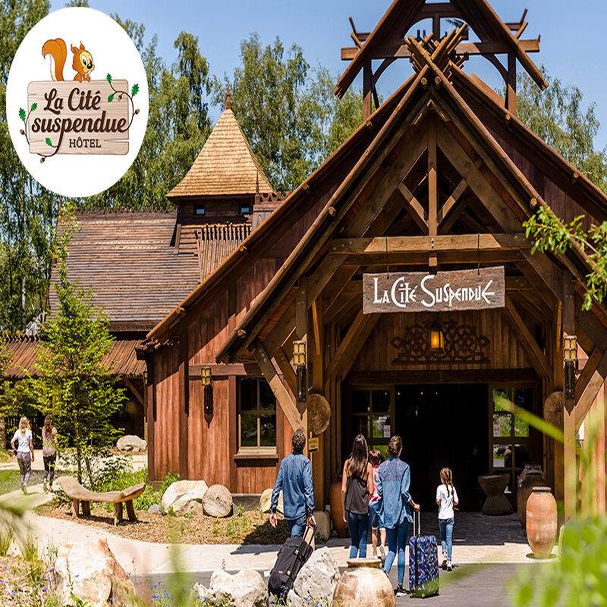 Voir la diapositive 2 : Smartbox Séjour parc astérix : billets d'entrée pour 2 adultes moyenne saison (2 jours) et nuit à l'hôtel la cité suspendue - coffret cadeau séjour
