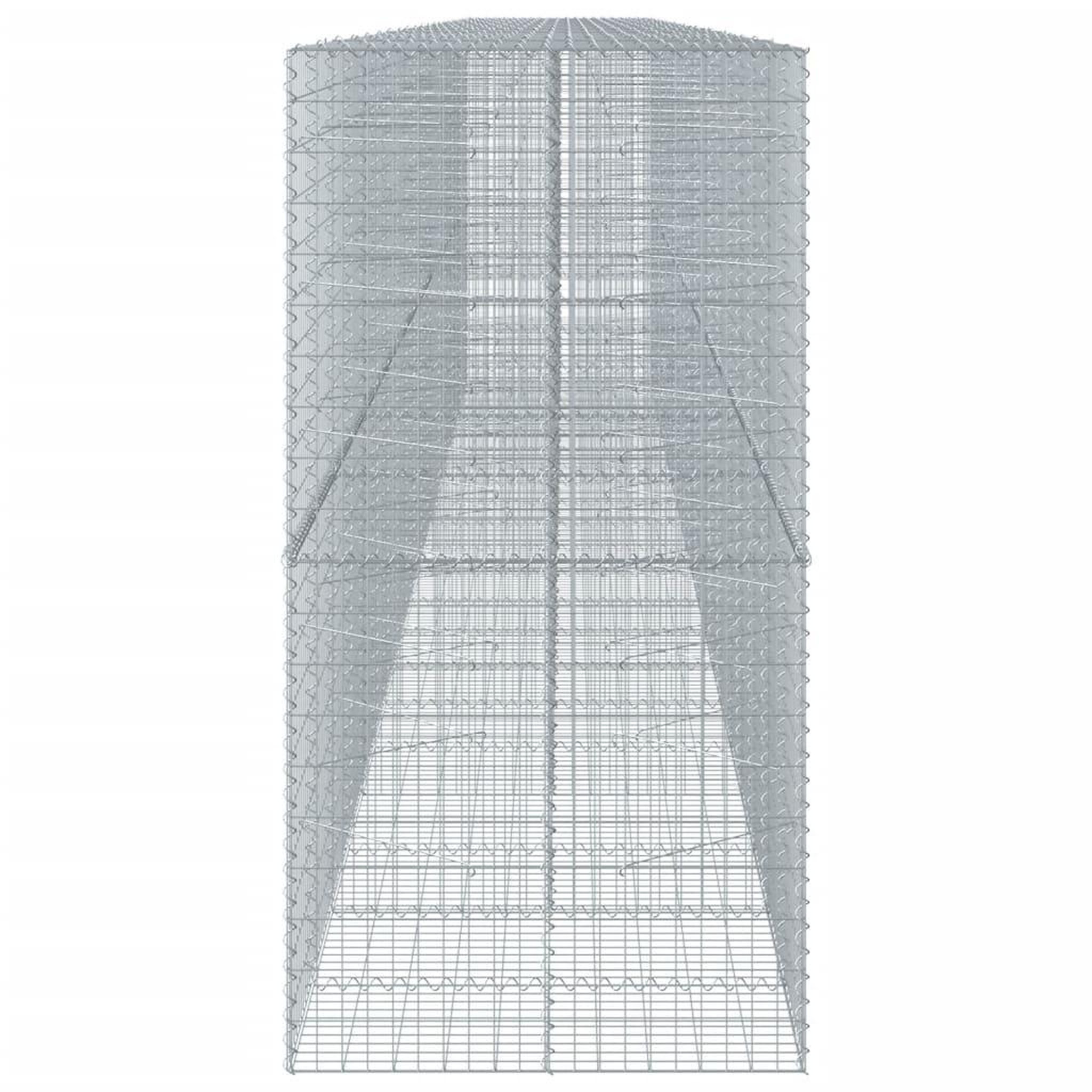 Voir la diapositive 4 : VIDAXL Panier gabion avec couvercle 1050x100x200 cm fer galvanise