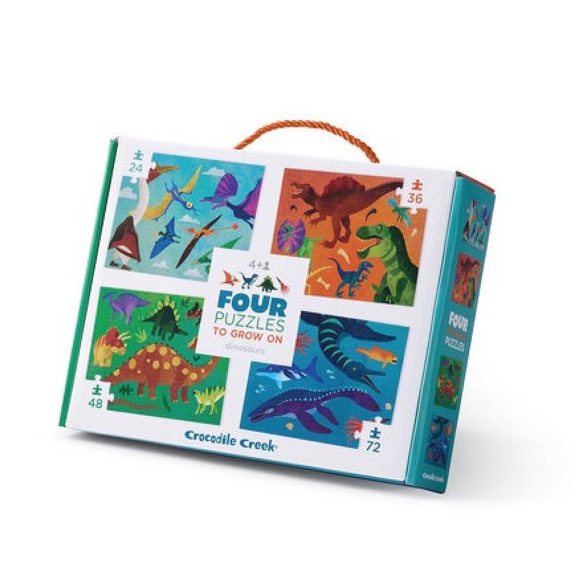 CROCODILE CREEK 4 puzzles - les Dinosaures 24, 36, 48 et 72 pcs