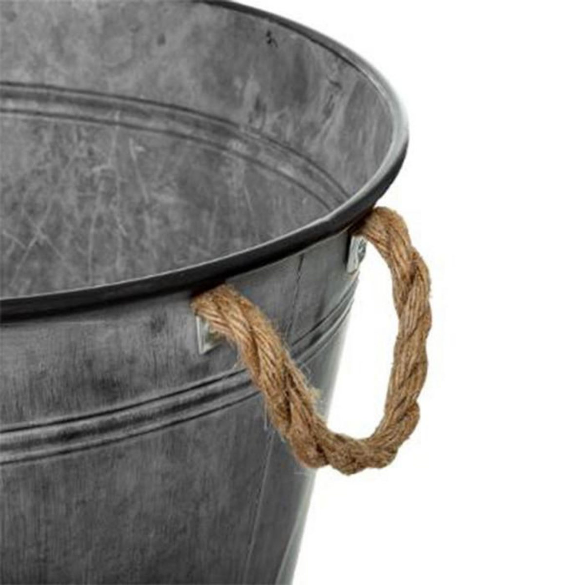 ATMOSPHERA Cache-Pot en Fer Design  Zinc  49cm Gris