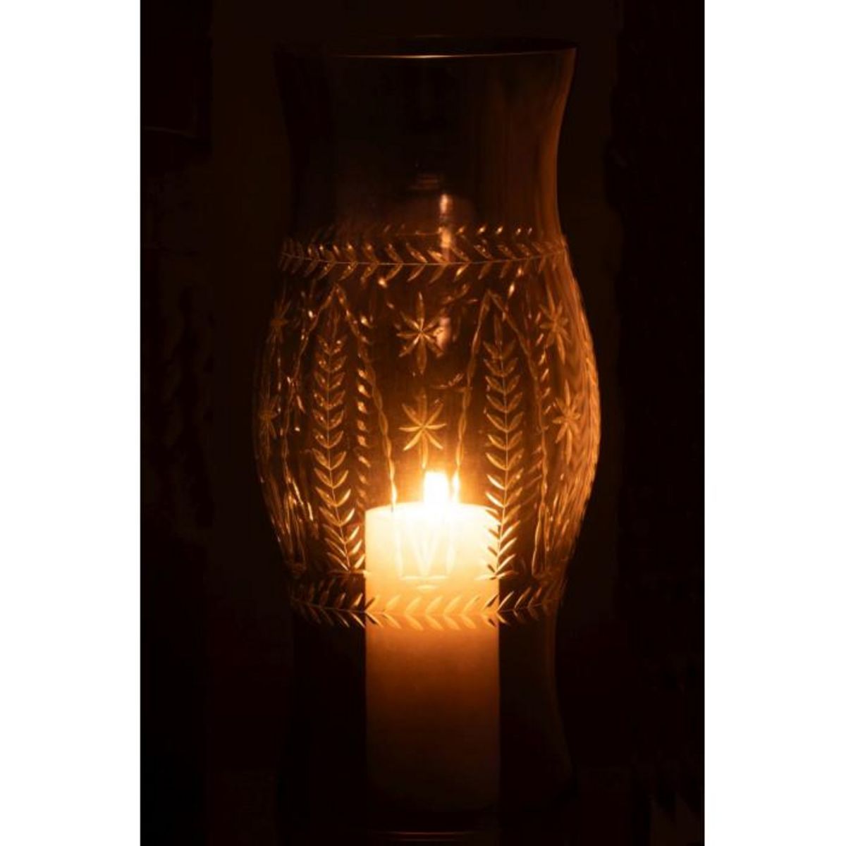 Paris Prix Photophore en Verre  Tarifa  50cm Bleu