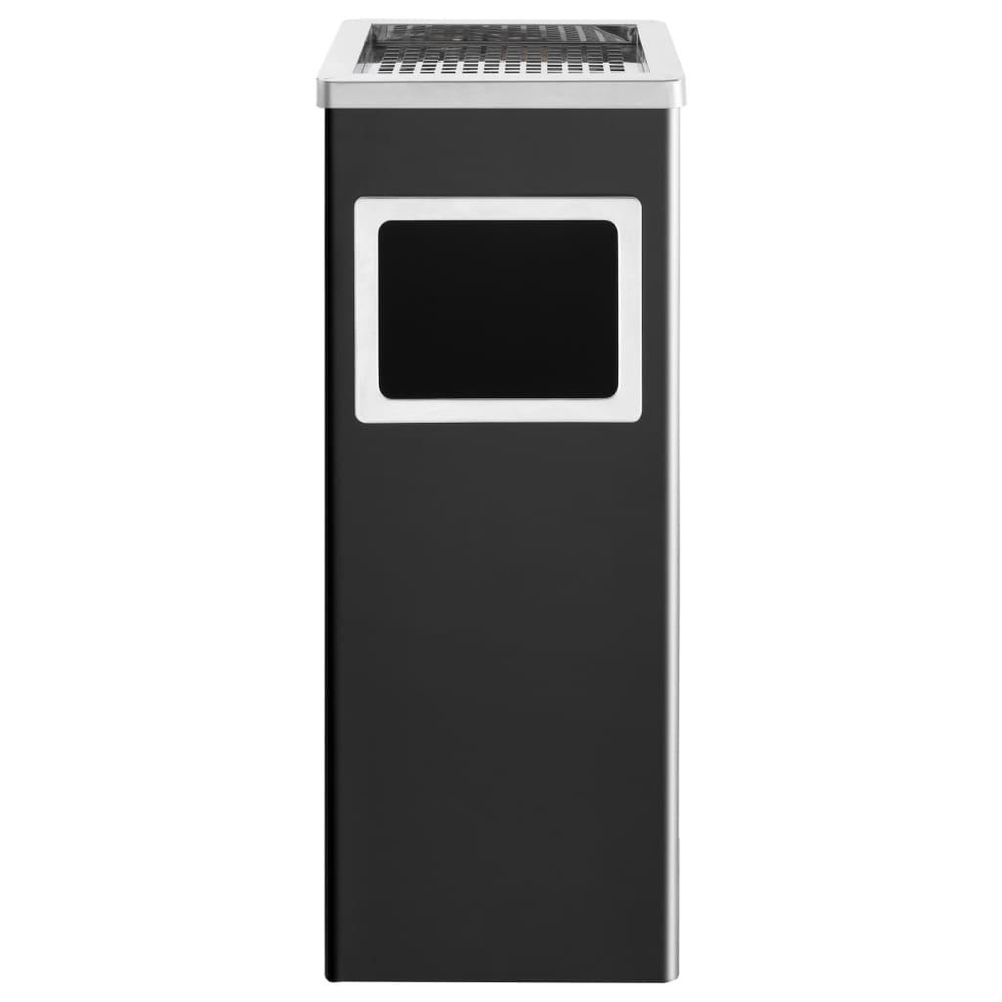 Voir la diapositive 4 : VIDAXL Poubelle a cendrier d'hotel 36 L Acier Noir