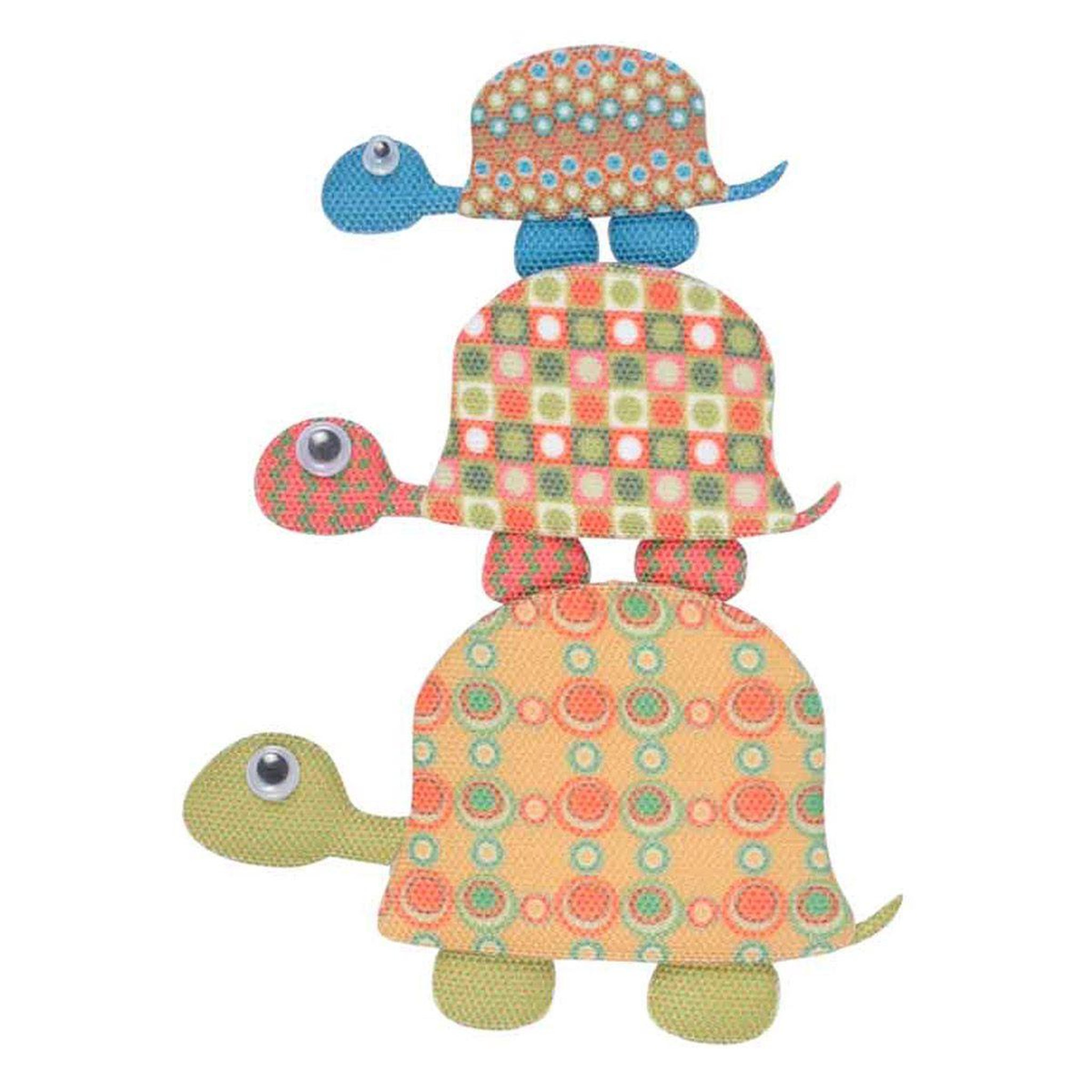 HOMEA Lot de 3 stickers  tortues  multicolore