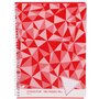 AUCHAN Cahier à spirale 21x29,7cm 180 pages grands carreaux Seyes rouge motifs triangles