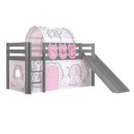 Paris Prix Pack - Lit Enfant, Tente, 3 Pochettes & Tunnel  Pino Birdy  Gris