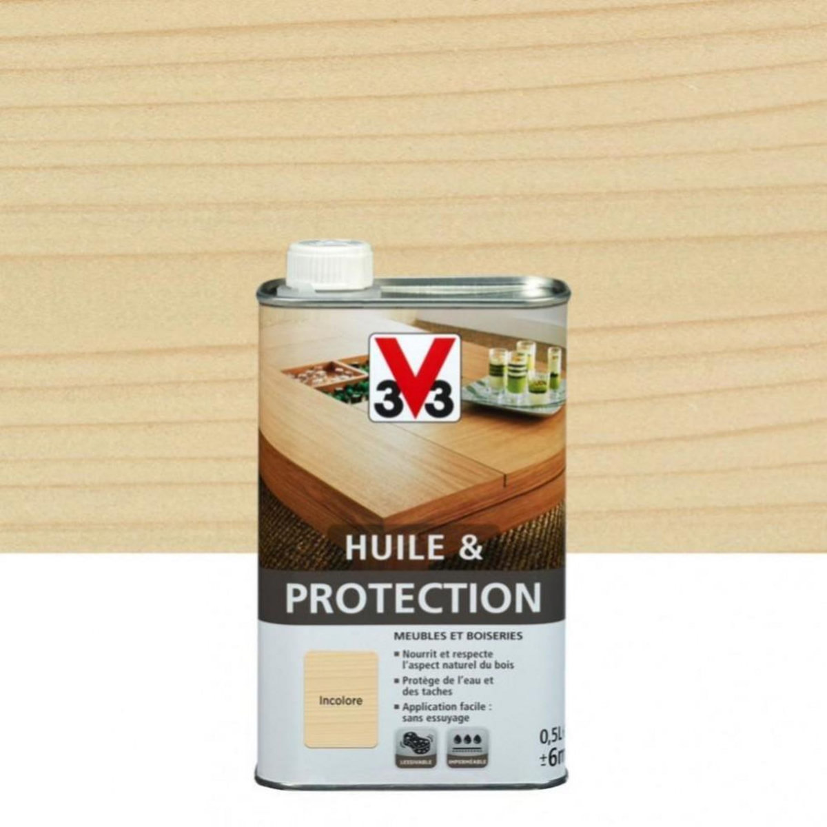 CENTRALE BRICO Huile et protection meuble et objet V33 incolore mat 0.5 l