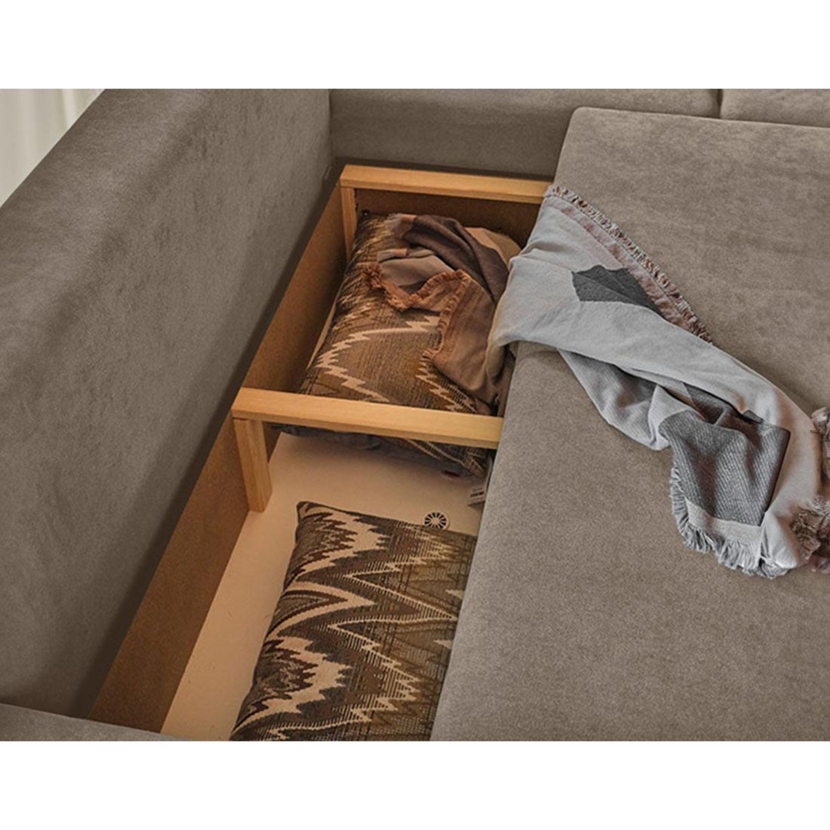 BEST MOBILIER Lena - canapé d'angle réversible convertible - 4 places - style scandinave