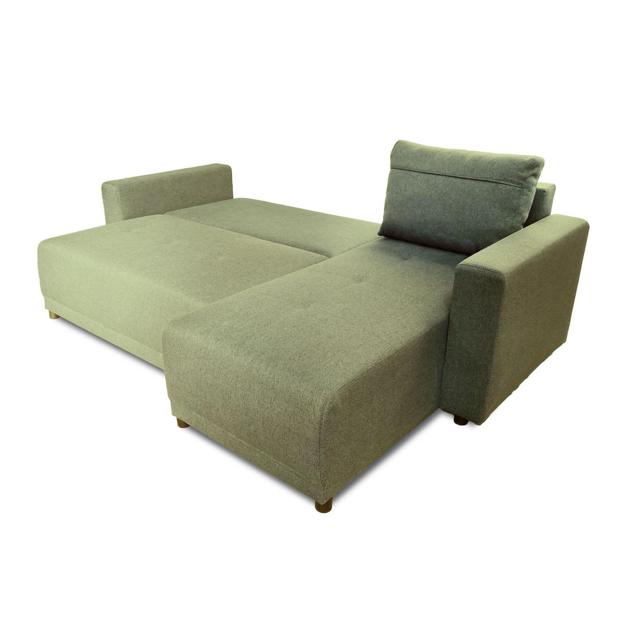 BEST MOBILIER Pilea - canapé d'angle réversible 4 places - convertible avec coffre - en tissu