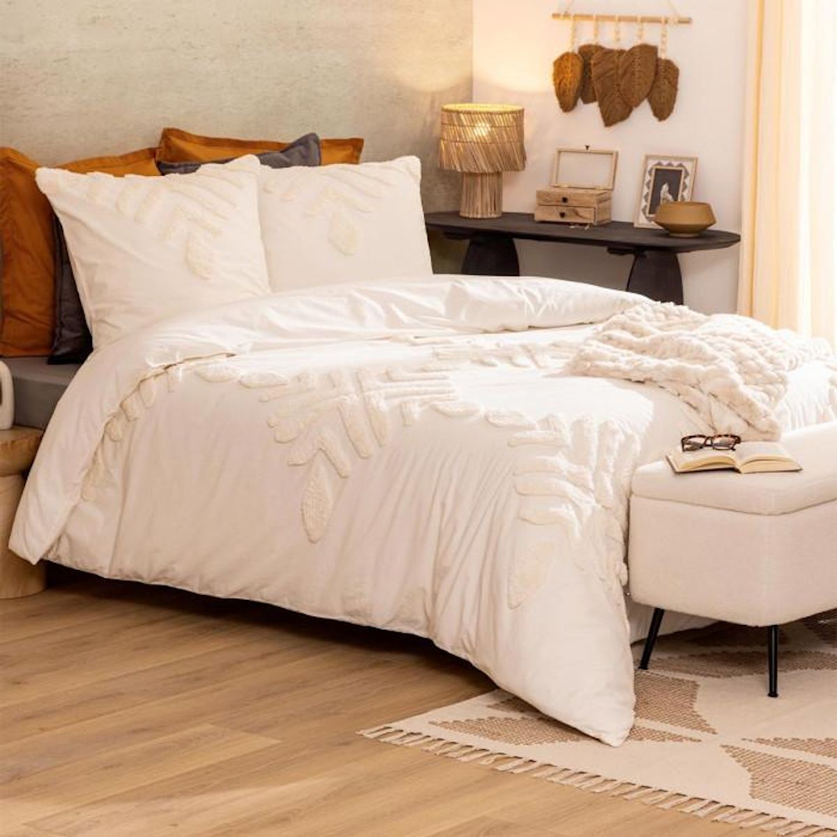 ATMOSPHERA Parure de Lit Tufté  Inuit Dreams  240x220cm Ivoire