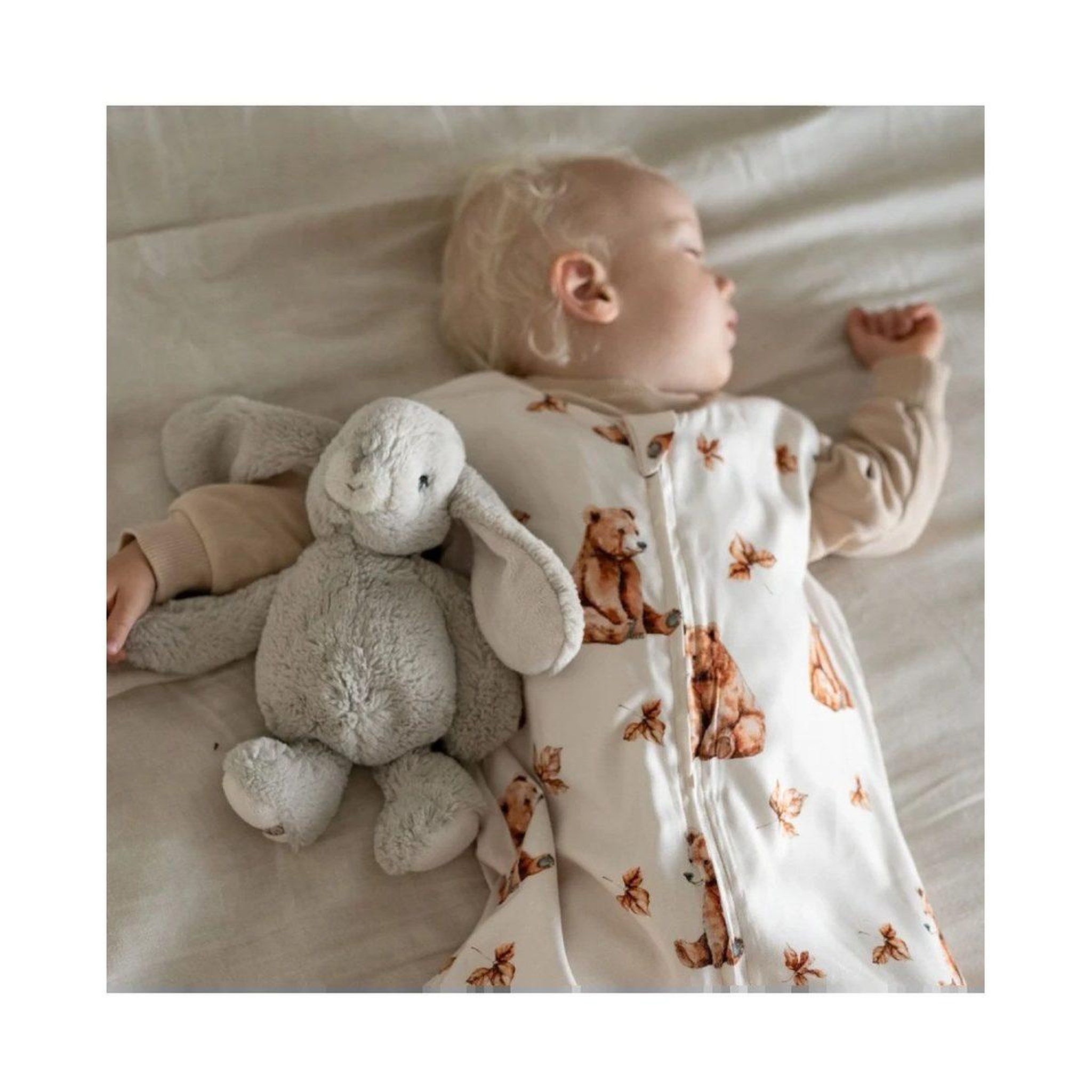 Voir la diapositive 4 : WALDIN Gigoteuse en bambou 50 × 90 cm 2,5 TOG - taille M - motif oursons, blanc