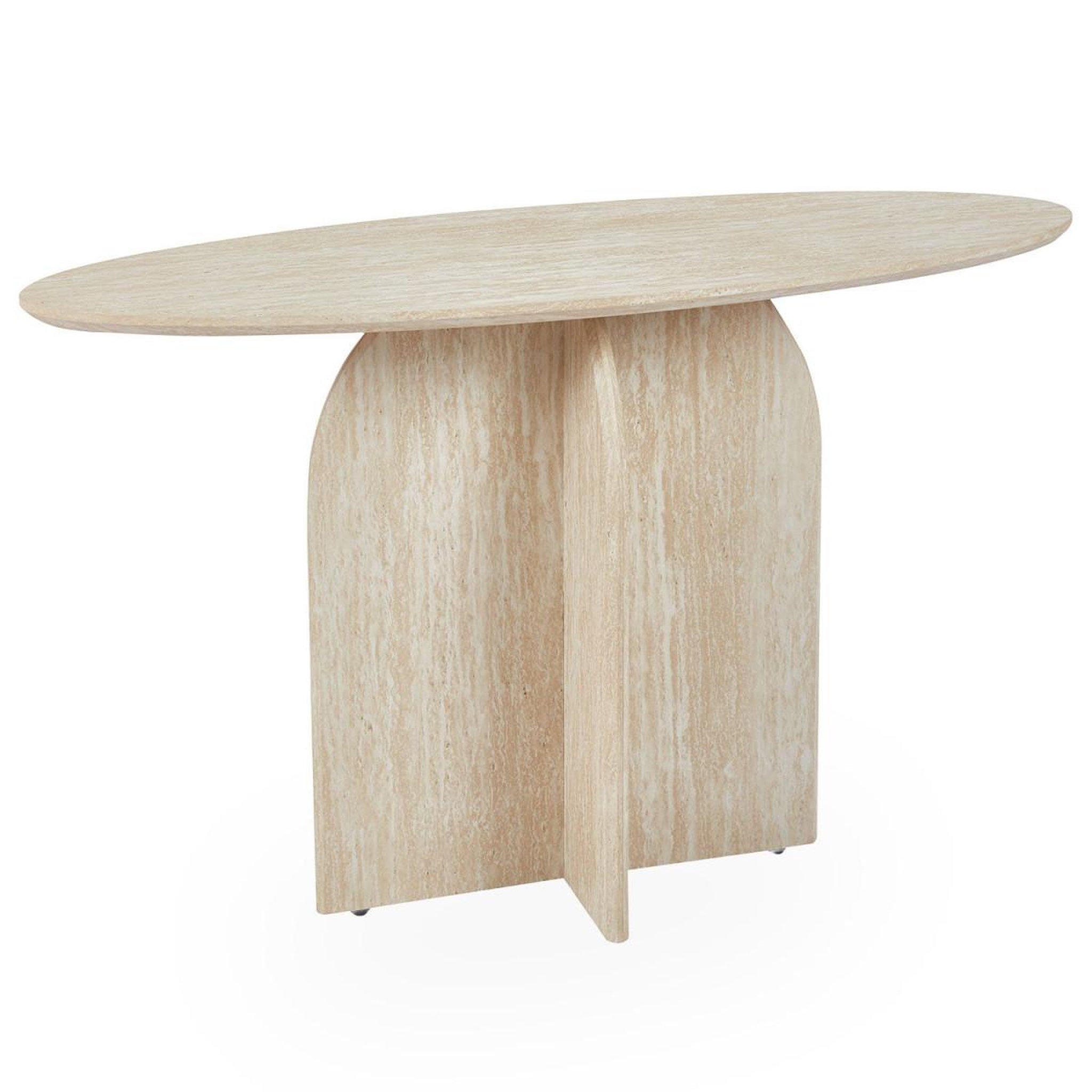 Paris Prix Console design effet travertin  catrina  120cm beige