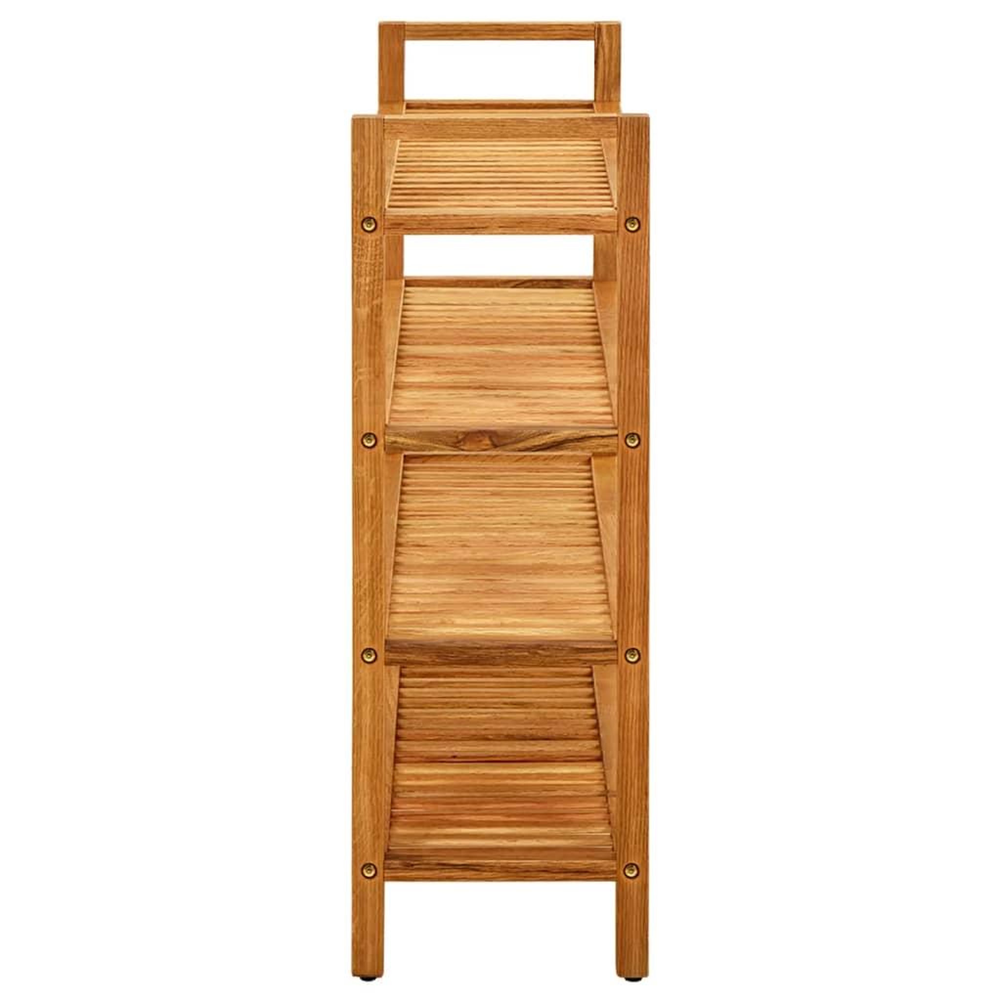 Voir la diapositive 3 : VIDAXL Etagere a chaussures a 4 niveaux 100x27x80 cm Chene massif
