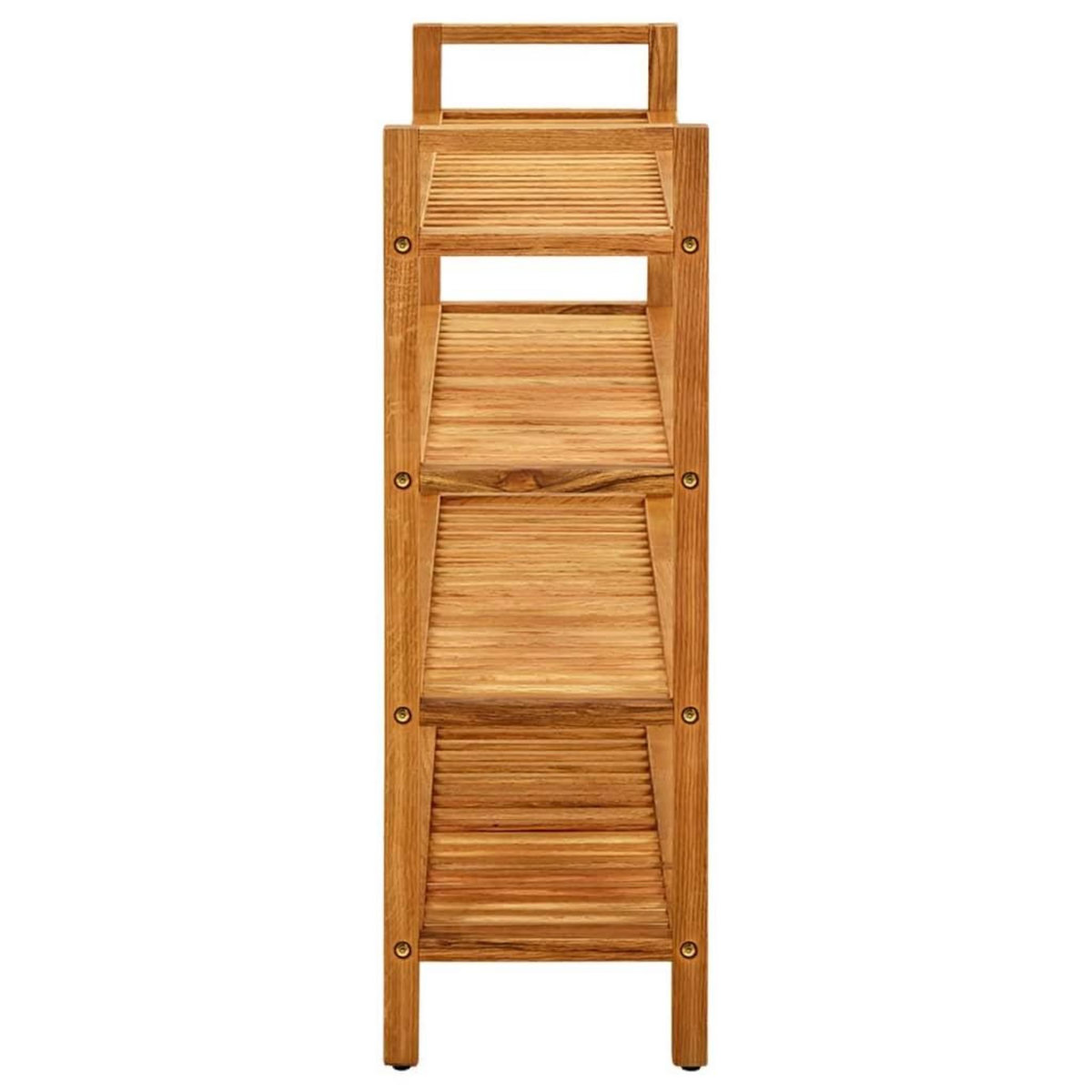 VIDAXL Etagere a chaussures a 4 niveaux 100x27x80 cm Chene massif