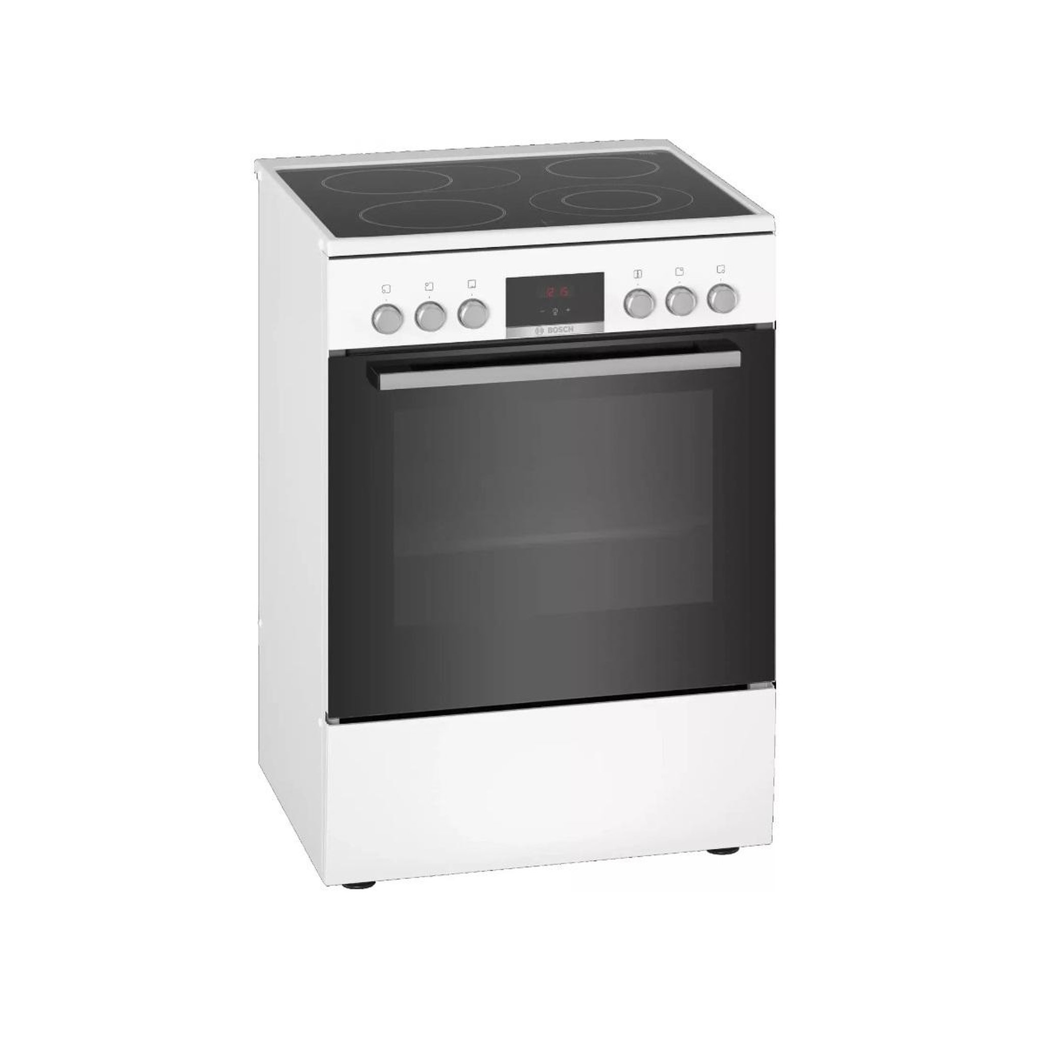 BOSCH Cuisinière vitrocéramique a 66l 4 feux blanc - hkr39c220